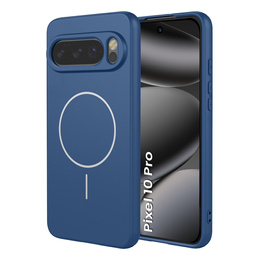 Szilikon tok Google Pixel 10 / 10 Pro, MagSafe-hoz, kék