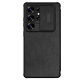 NILLKIN flip tok Samsung Galaxy S25 Ultra, CamShield Qin Pro, bőr, fekete