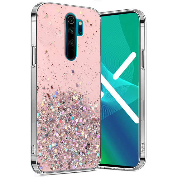 Telefontok a Xiaomi Redmi Note 8 Pro, Glittery, rózsaszín