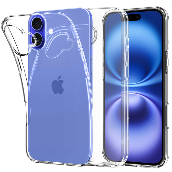 Tok iPhone 16-hoz, ERBORD Slim, átlátszó + 9H üveg