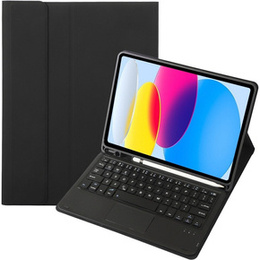 Tok + billentyűzet iPad 10.9 2022 10 Gen, TouchPad Pen Slot, fekete