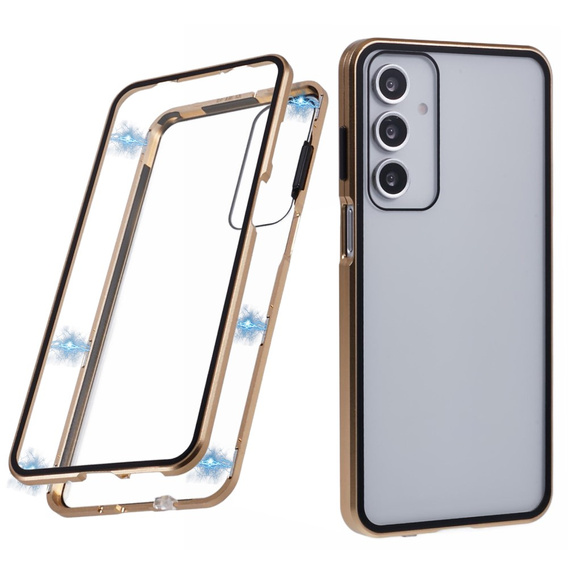 Tok Samsung Galaxy A16, Magnetic Dual Glass, arany