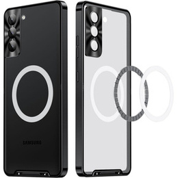 Kameravédő tok Samsung Galaxy S21 FE 5G, CamShield MagSafe, átlátszó / fekete