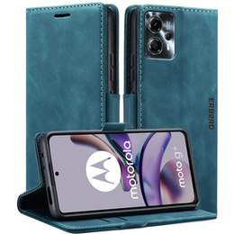 Telefontok a Motorola Moto G13/ G23 4G, ERBORD Vintage, pénztárca patenttal, kék
