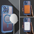 Tok iPhone 15 Pro, ERBORD Impact Guard, MagSafe, kék