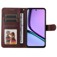 Pattintható tok a Realme C67, Leather Wallet, barna