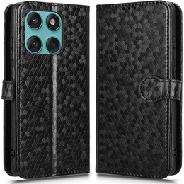 Flap tok Motorola Edge 60 / 60 Fusion, Wallet Rhombus, fekete