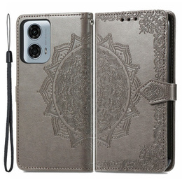Pattintható tok a Motorola Moto G24 / G24 Power / G04, Mandala, szürke