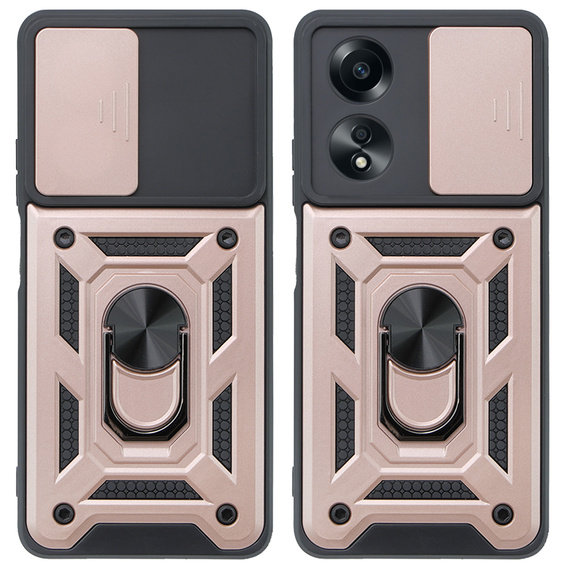 Telefontok a Oppo A58 4G, CamShield Slide, rózsaszín rose gold