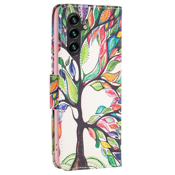 Pattintható tok a Samsung Galaxy A05s, Wallet, Tree of life, fehér