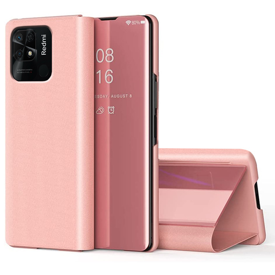 Telefontok a Xiaomi Redmi 10C, Clear View, rózsaszín rose gold