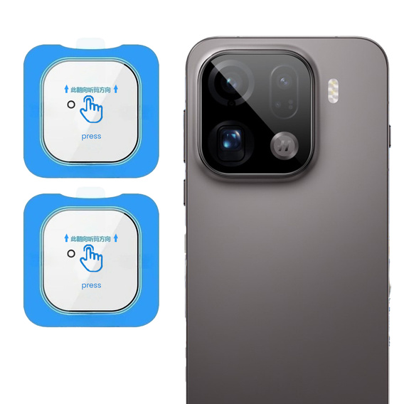 2x ERBORD edzett üveg képernyővédő az Oppo Find X9 Pro készülékhez