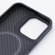 Tok iPhone 15 Pro Max, Aramid Fiber Cover, fekete
