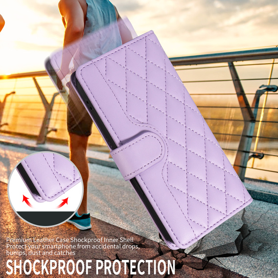 Rhombus Crossbody bőr flip tok Motorola Edge 70 készülékhez