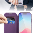 Pattintható tok a iPhone 11, RFID Wallet MagSafe CamShield, lila