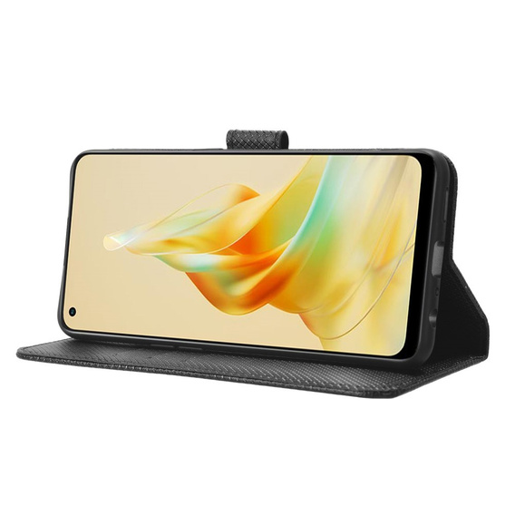 Pattintható tok a Oppo Reno8 T 4G, Wallet Smart Magnet, fekete
