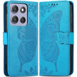 Pattintható tok a Motorola Moto G86 Power 5G, Butterfly, kék