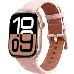 Bőrszíj Apple Watch 1/2/3/4/4/5/6/7/8/SE/Ultra 42/44/45/49mm, rózsaszín