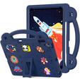 Gyermek tok iPad 10.2" 2021/2020/2019 (9/8/7 gen.) / Air 10.5" 2019 (3 gen.), Cute Patterns, állvánnyal, sötétkék