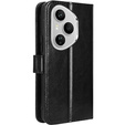Pattintható tok a Honor 400 Pro 5G, Crazy Horse Wallet, fekete