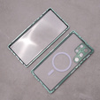 Magnetic Dual Glass MagSafe tok Samsung Galaxy S23 Ultra, zöld