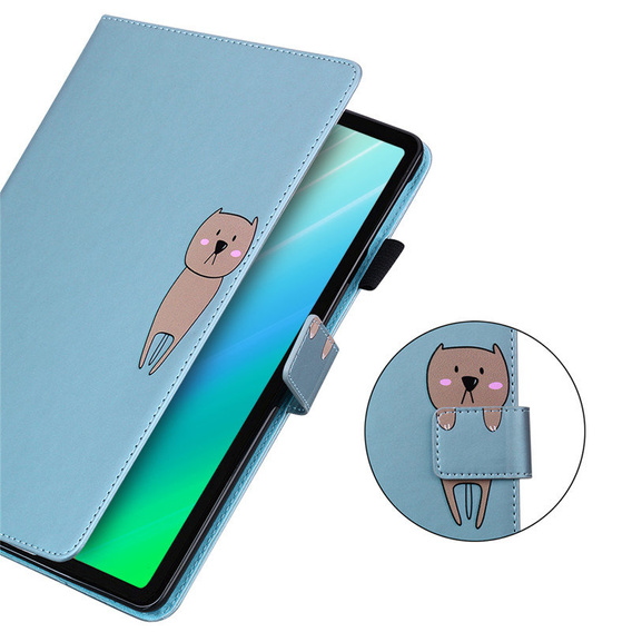 Tok iPad 10.2" 2021/2020/2019 (9/8/7 gen.), pánttal, animal, kék