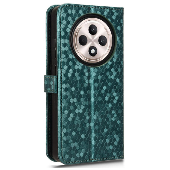 Flap tok Oppo Reno 12FS / 12F, Wallet Rhombus, zöld