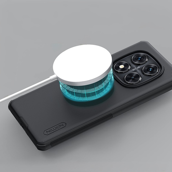 NILLKIN tok Xiaomi Redmi Note 14 Pro+ 5G, Frosted Shield, MagSafe, fekete