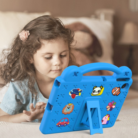 Gyermek tok Lenovo Tab TB311FU, Cute Patterns, állvánnyal, kék