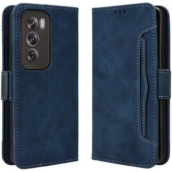 Pattintható tok a Oppo Reno 12 Pro, Card Slot, sötétkék