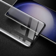 Tok Samsung Galaxy S23 Ultra-hoz, MagSafe, ERBORD Matt Case, fekete + képernyőüveg