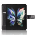 Pattintható tok a Samsung Galaxy Z Fold3 5G, Crazy Horse Wallet, fekete