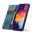 CASEME tok Samsung Galaxy A50, Leather Wallet Case, kék