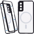 Magnetic Dual Glass MagSafe tok Samsung Galaxy S21+ Plus, fekete
