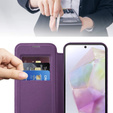 Pattintható tok a Samsung Galaxy A56, RFID Wallet MagSafe CamShield, lila