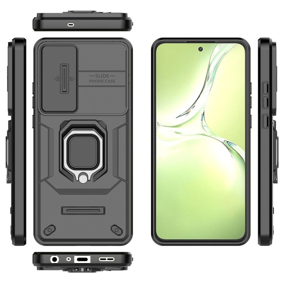Telefontok a OnePlus Nord CE4 Lite, KickStand Camera Lens, fekete