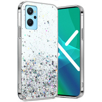 Telefontok a Realme 9i / Oppo A96, Glittery, ezüst