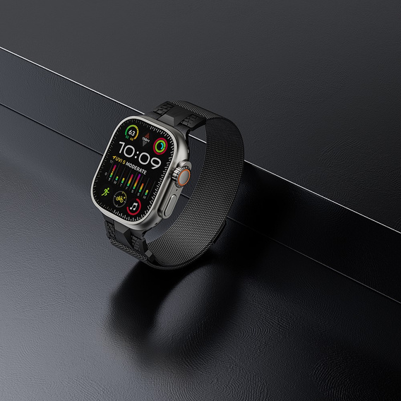 Bransoleta do Apple Watch 1/2/3/4/5/6/7/8/SE/ULTRA 42/44/45/49 MM, Czarna