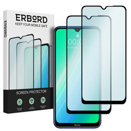 2x edzett üveg a Xiaomi Redmi Note 8 Pro, ERBORD 3D teljes képernyő