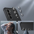 Kameravédő tok Samsung Galaxy S23, CamShield MagSafe, átlátszó / fekete