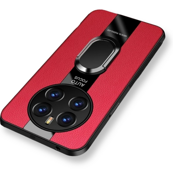 Tok Realme 12 Pro 5G / 12 Pro+ 5G, Leather Kickstand Ring, piros