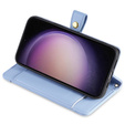 Pattintható tok a Samsung Galaxy A54 5G, Wallet Zipper Pocket, kék