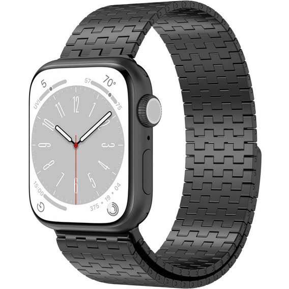 Acél karperec Apple Watch 1/2/3/4/4/5/6/7/8/SE/ULTRA 42/44/45/45/49 MM - Fekete
