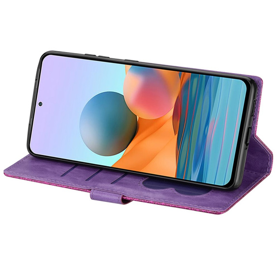 Pattintható tok a Samsung Galaxy A56 5G, Wallet Zipper Pocket Glittery, lila