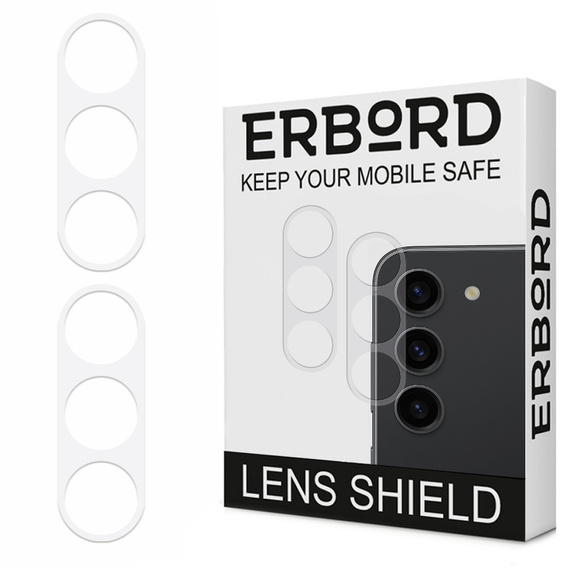2x ERBORD edzett üveg a kamera számára, hogy Samsung Galaxy S23 Plus