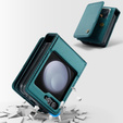 CASEME flip tok Samsung Galaxy Z Flip5 5G, Litchi Wallet, zöld