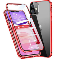 Tok iPhone 11, Magnetic Dual Glass, piros