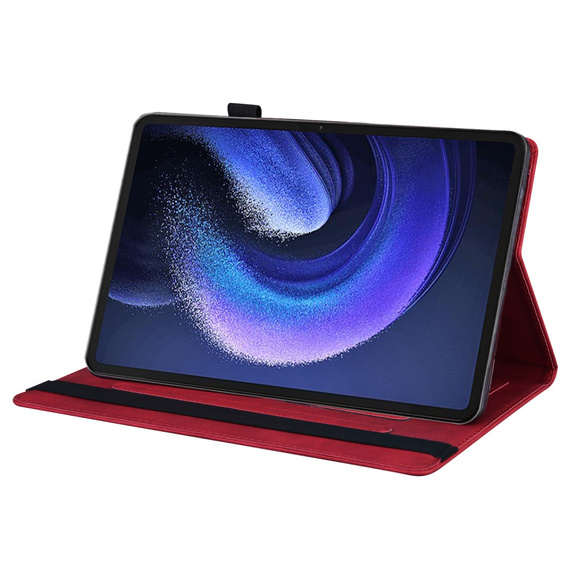 Tok Xiaomi Pad 6, Classic, tolltartóval, piros