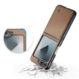Tojás Samsung Galaxy Z Flip7 FE / Z Flip6, CASEME Litchi Leather, barna