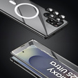 Magnetic Dual Glass MagSafe tok Samsung Galaxy S25 Ultra, fekete